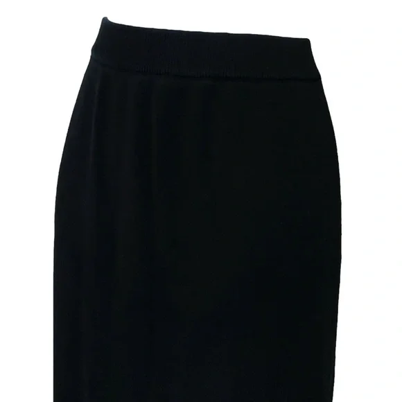 Dressbarn Black A-Line Elastic Waistband Heavy Knit Sweater Skirt Size 18 - Picture 2 of 6